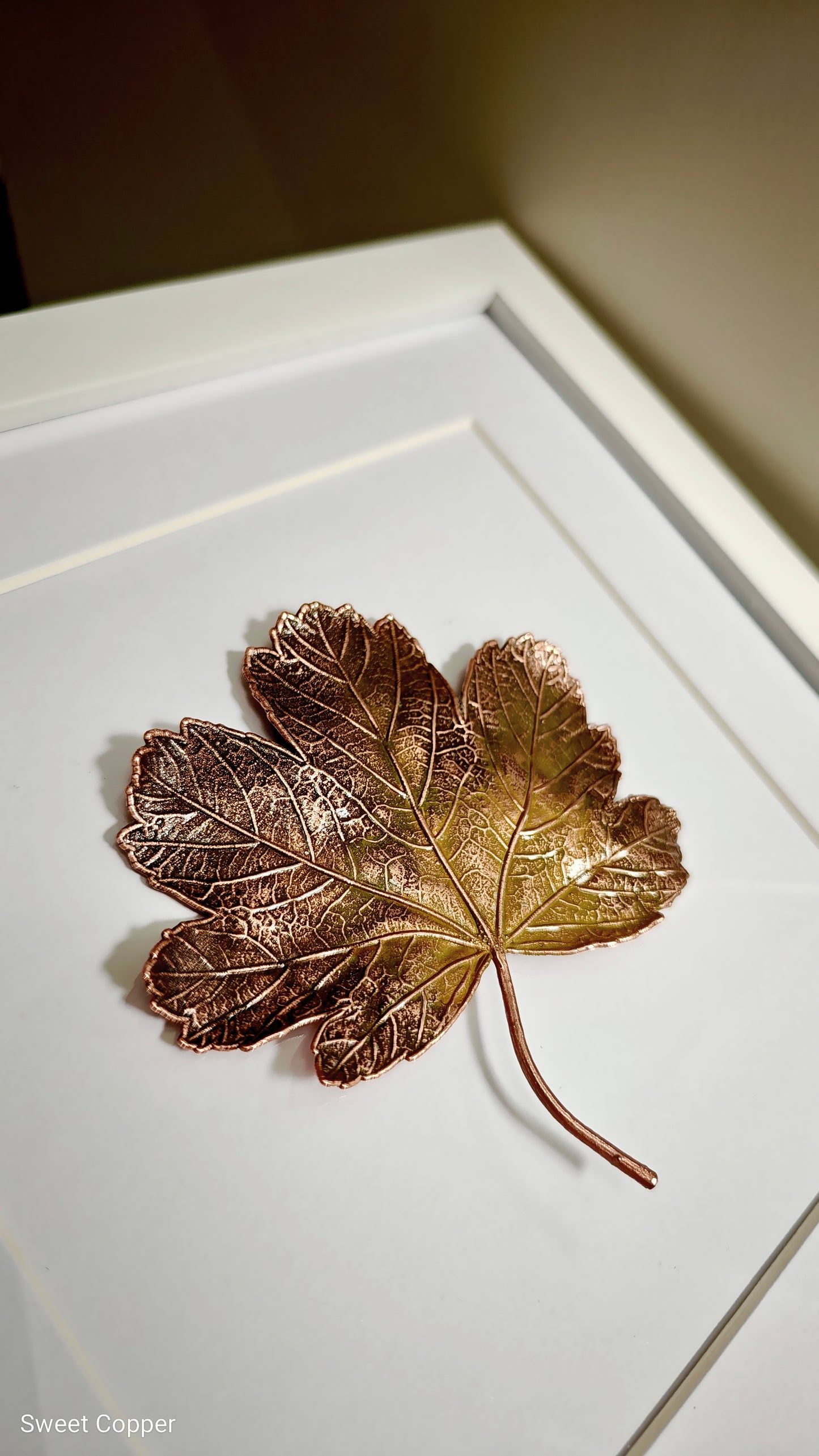 Grape Leaf Wall Art – Moss Olive Patina | WA006