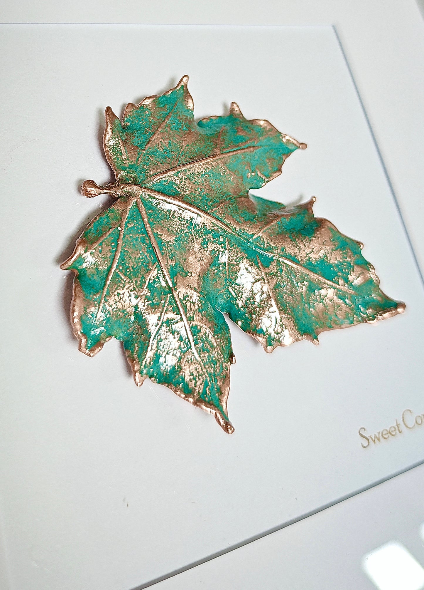 Maple Leaf – Turquoise Patina – Wall Art | WA010