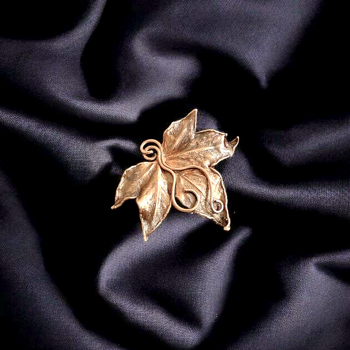 Designer copper brooches made from real leaves with patina – Sweet Copper