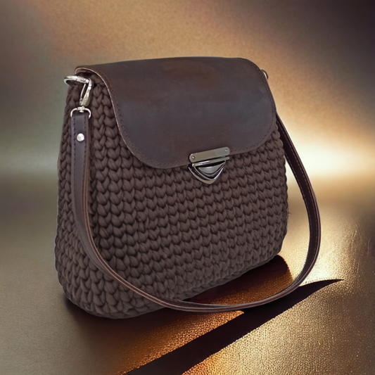 Cocoa Leather Flap Bag