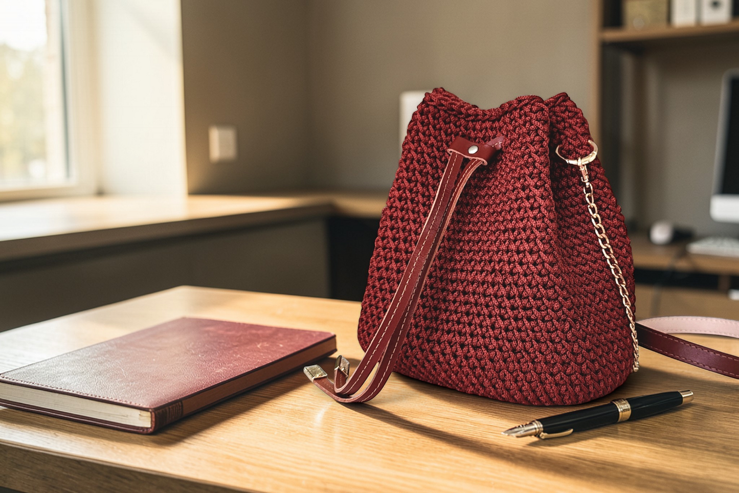 Cardamom Bucket Bag in Polyester Cord — Sweet Copper