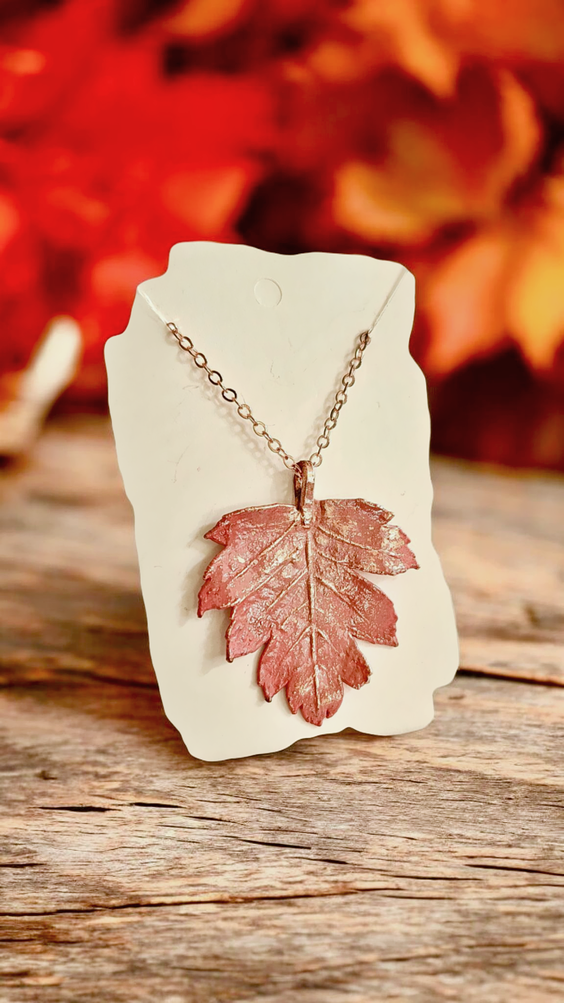 Hawthorn Leaf Pendant