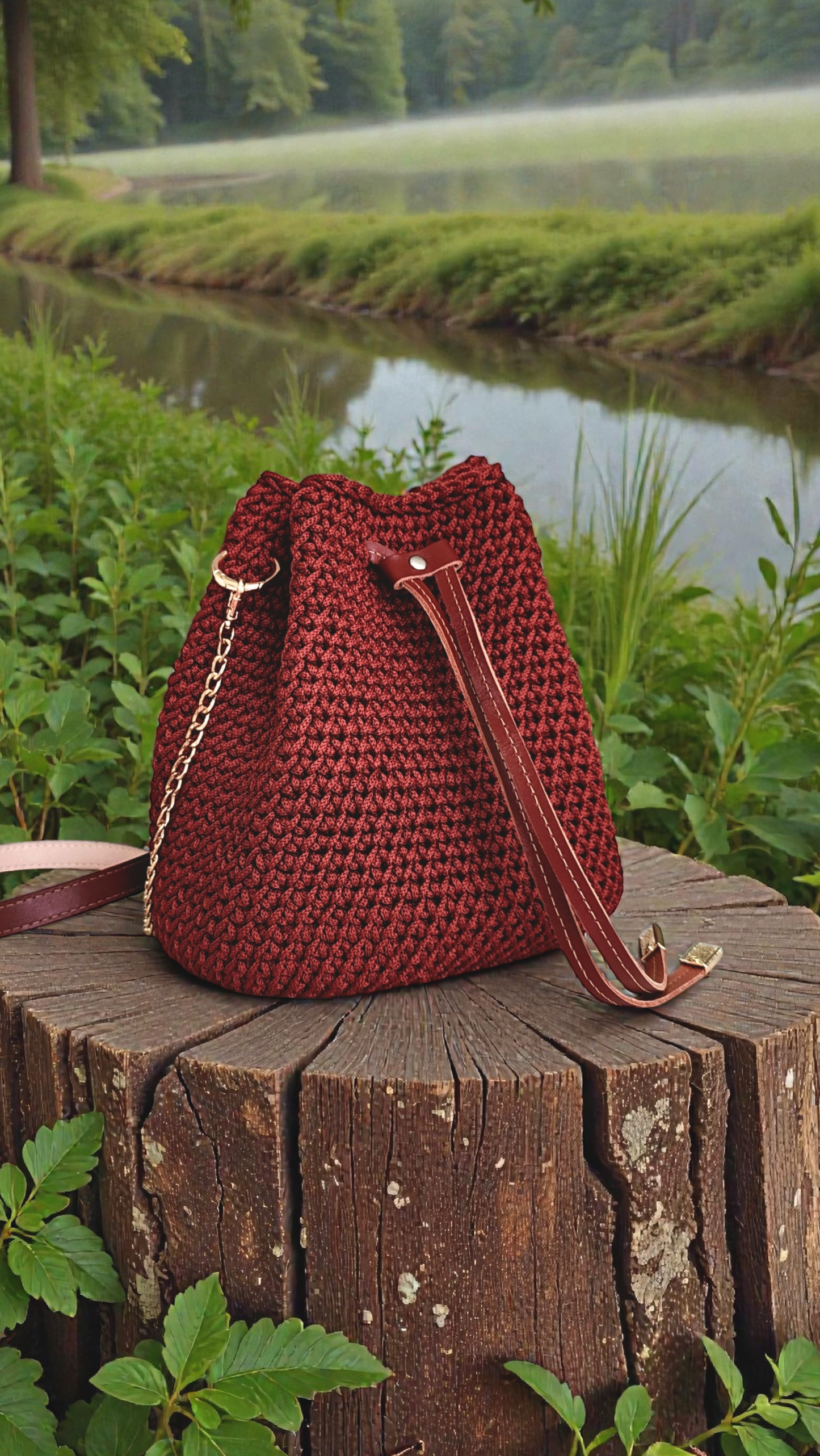 Cardamom Bucket Bag in Polyester Cord — Sweet Copper