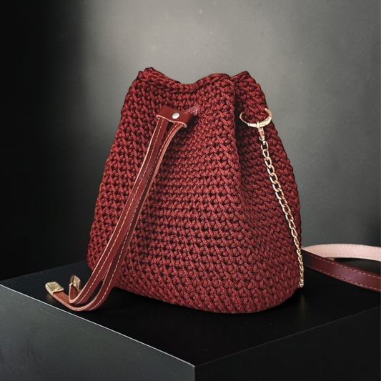 Cardamom Bucket Bag in Polyester Cord — Sweet Copper