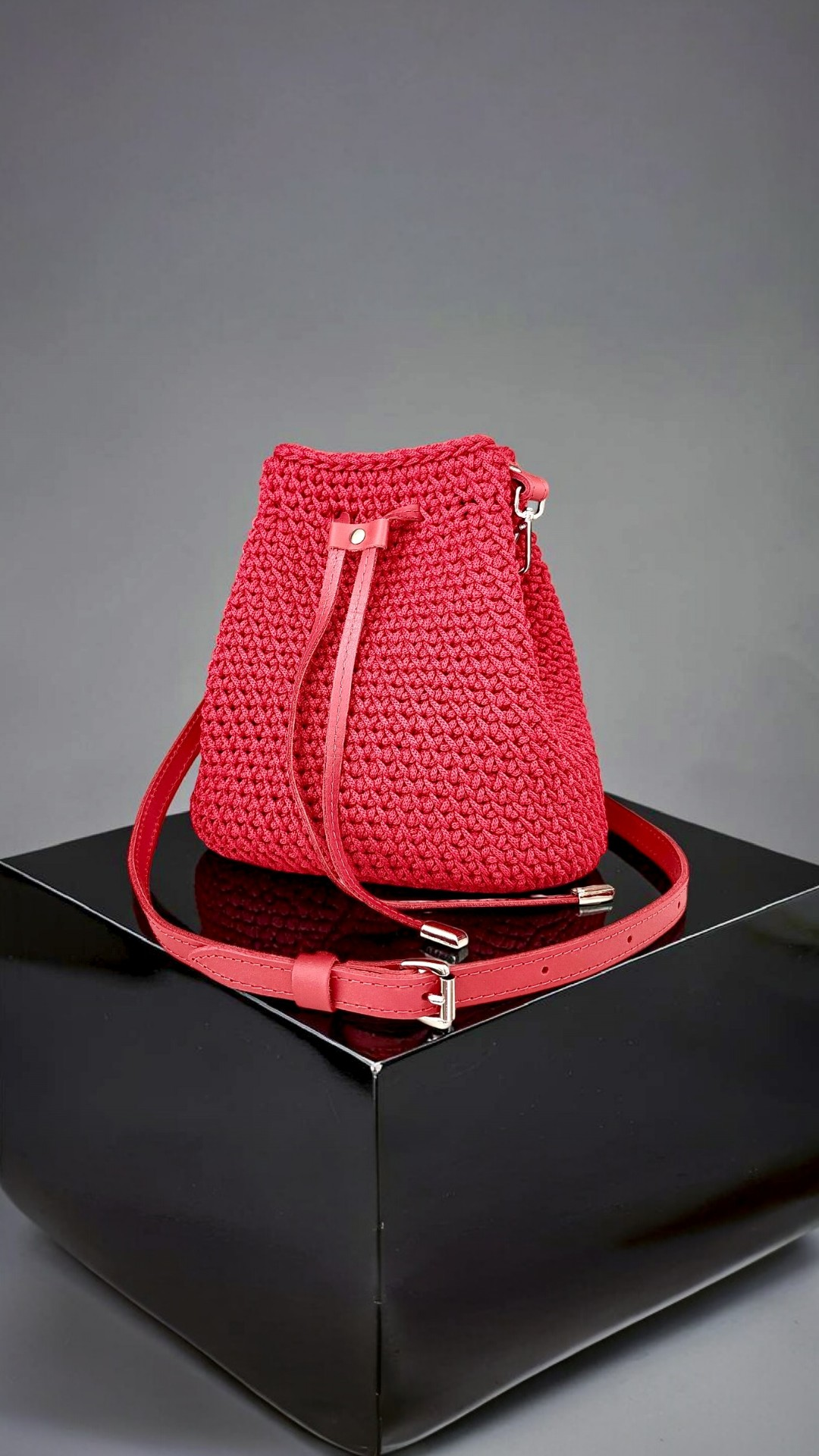 Red Bucket Bag