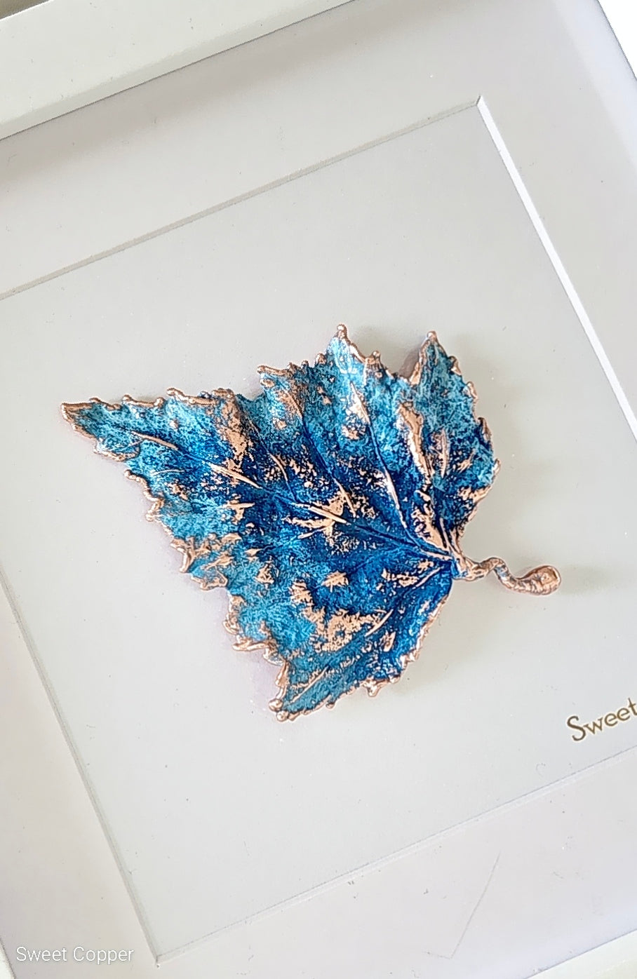 Birch Leaf Wall Art – Blue Patina | WA002