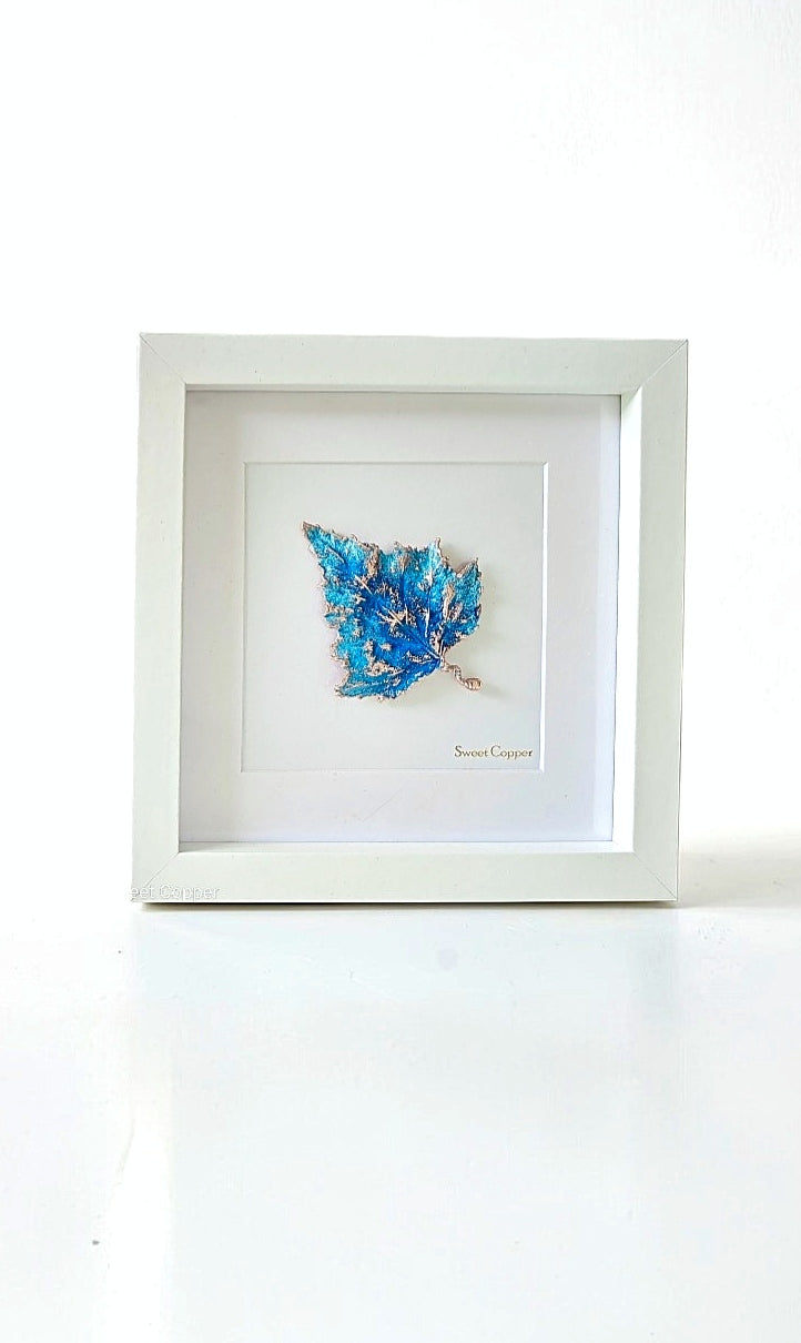 Birch Leaf Wall Art – Blue Patina | WA002