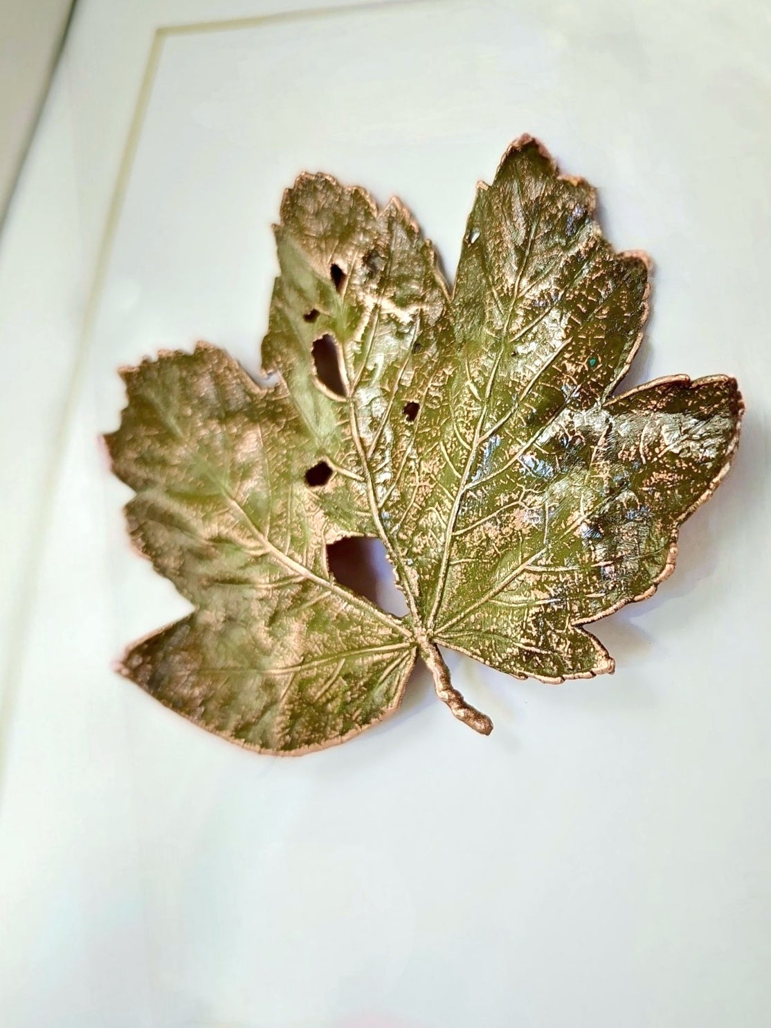 Maple Leaf Wall Art – Moss Olive Patina | WA001