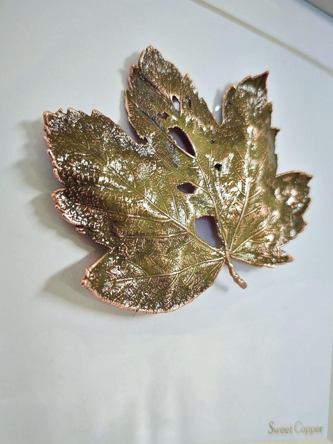 Maple Leaf Wall Art – Moss Olive Patina | WA001