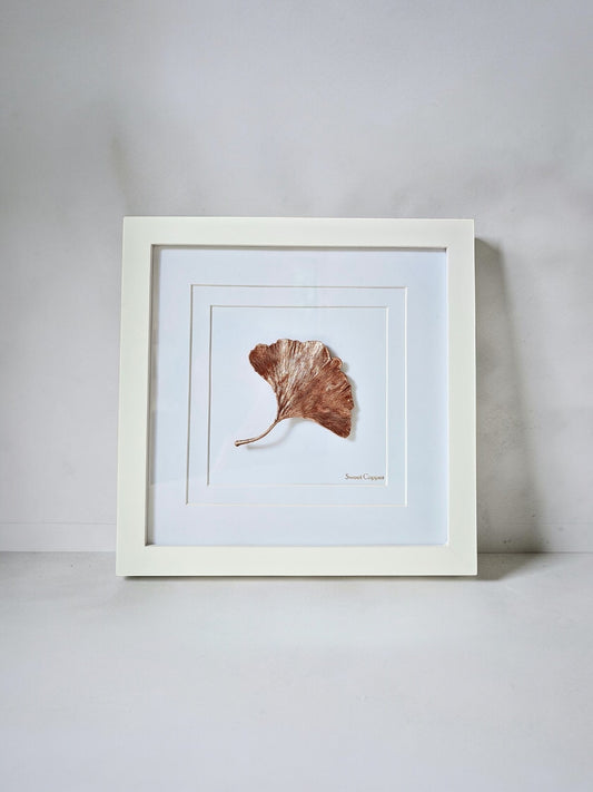Ginkgo Biloba Leaf – Coffee Patina – Wall Art | WA008