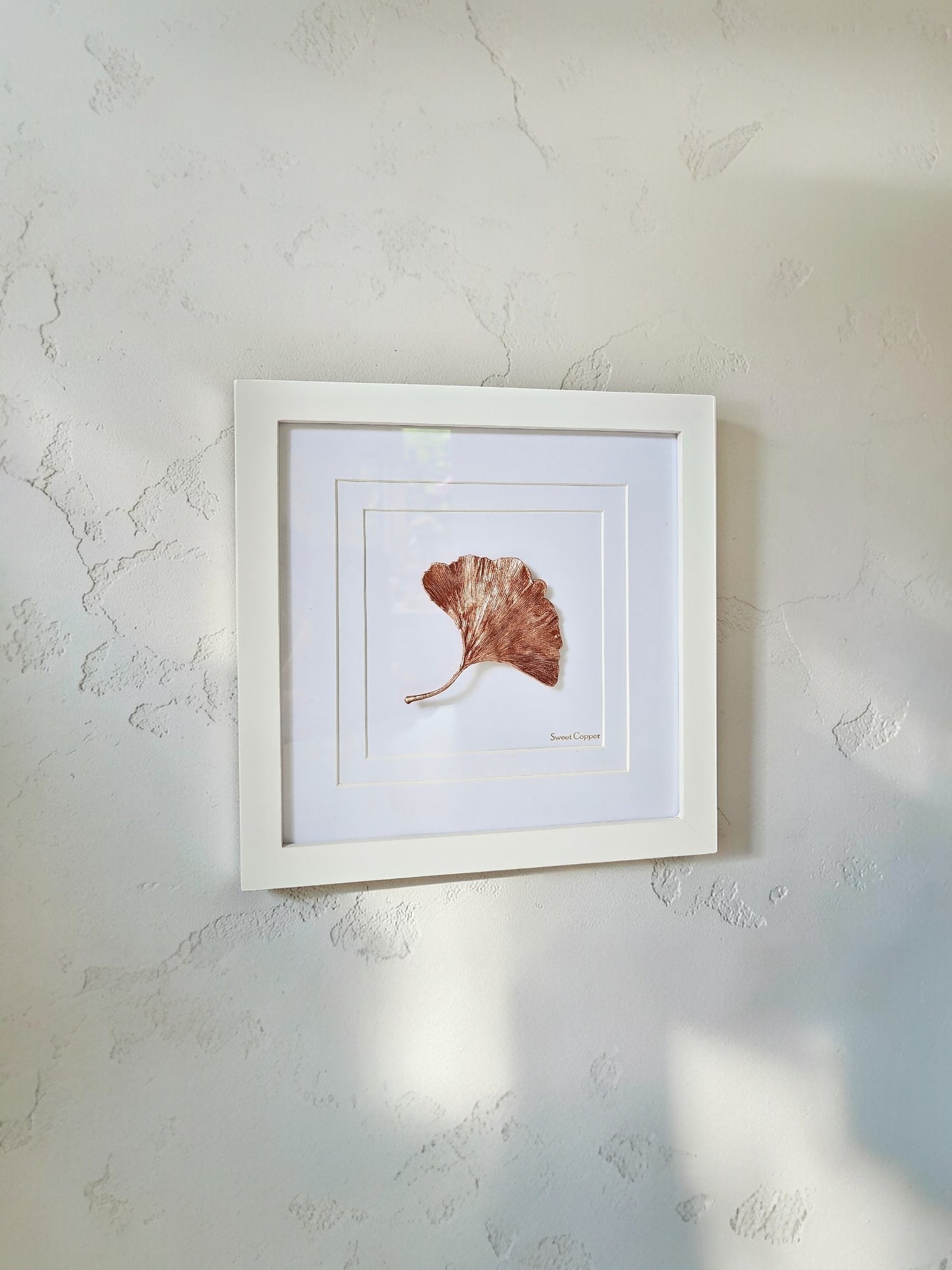 Ginkgo Biloba Leaf – Coffee Patina – Wall Art | WA008