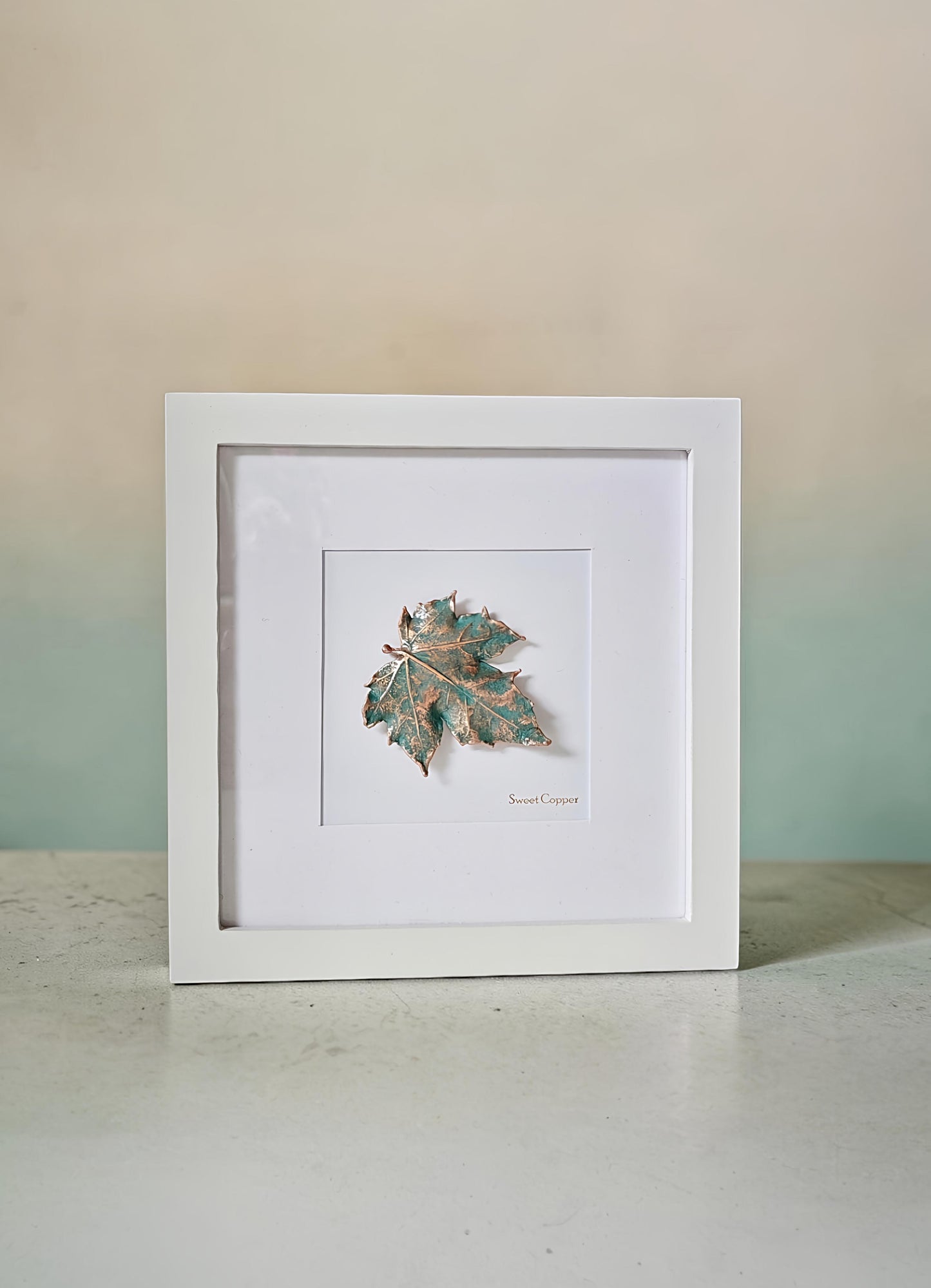 Maple Leaf – Turquoise Patina – Wall Art | WA010