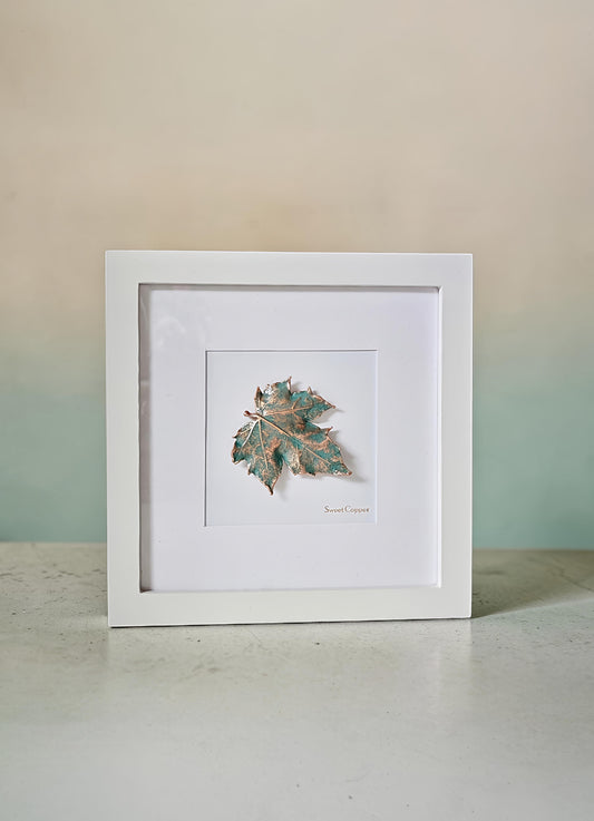 Maple Leaf – Turquoise Patina – Wall Art | WA010