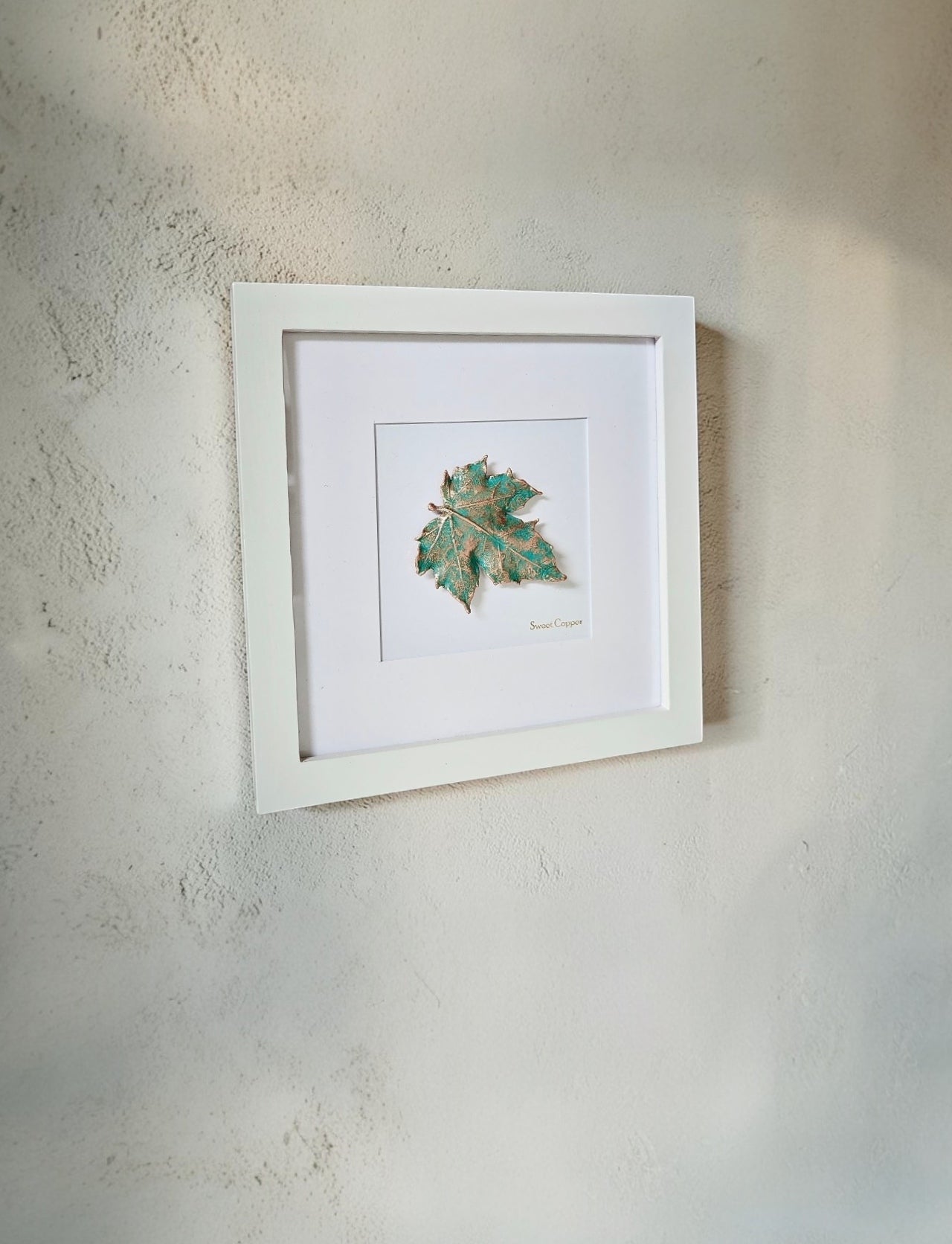 Maple Leaf – Turquoise Patina – Wall Art | WA010